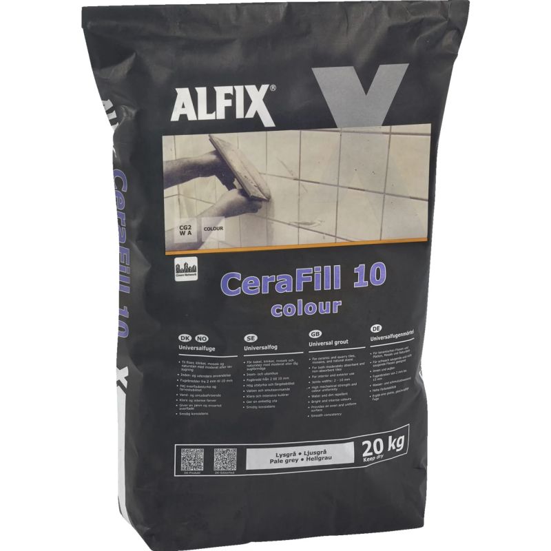 Alfix Cerafill 10  Colour Universalfuge Stålgrå 20kg