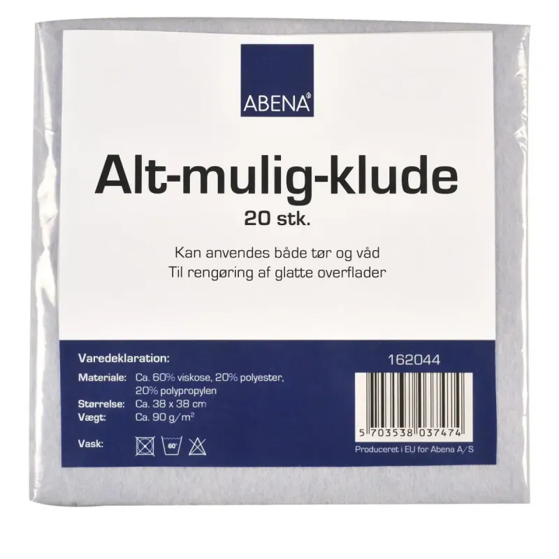 Abena  Alt Mulig Klude 38x38cm Blå Gul Rosa