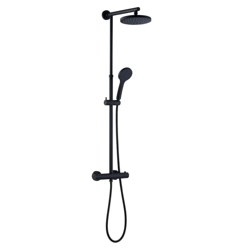 Adora Infigo   Termostatbruse- Sæt  Brus ø200 100 Mm  Black