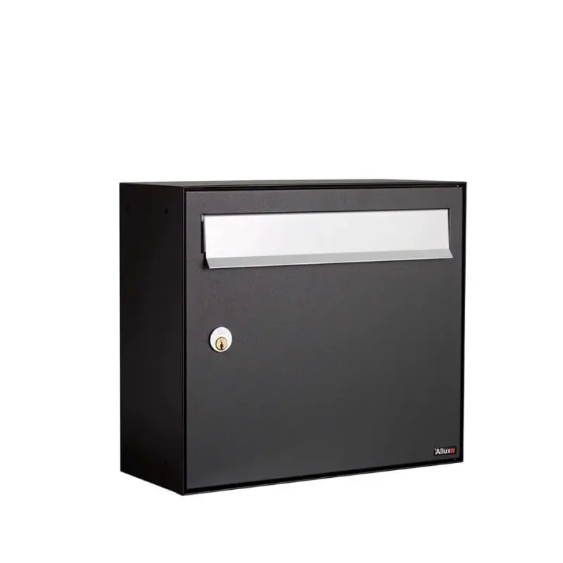 Allux Hc4 Uden Lås    Modul Sort    Grå Klap Systempostkasse F47770-1s