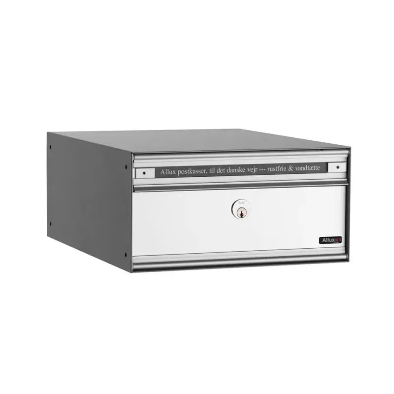 Allux Pc1 Uden Lås   Modul Alu  Grå    Alulåge Systempostkasse F47805-
