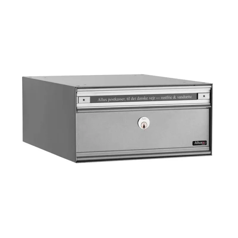 Allux Pc1 Uden Lås   Modul Alugrå    Stållåge Systempostkasse F47805-6g