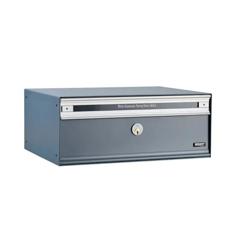 Allux Pc2 Uden Lås   Modul Antracit    Stållåge Systempostkasse F47855-4an