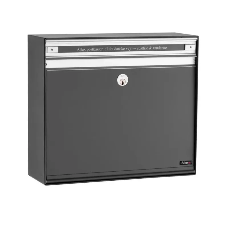 Allux Sc135 Uden Lås    Stållåge Antracit Ral 7012s Systempostkasse F47085