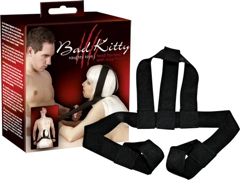 Bad Kitty Naughty Toys Head Harness With Loop Handles