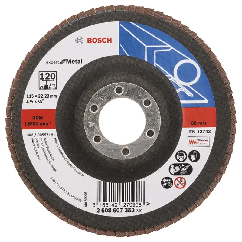 Bosch Lamelslibeskive Bm 115x22mm K120 Flad 2608607352