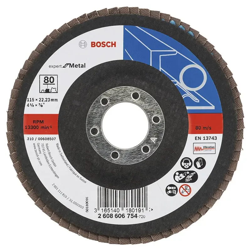 Bosch Lamelslibeskive  :  ø115x22mm K80 Skrå 2608606754