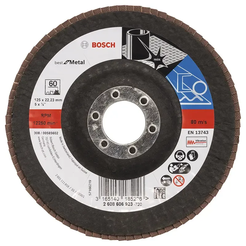 Bosch Lamelslibeskive  :mt ø125x22mm K60 Skrå 2608606923