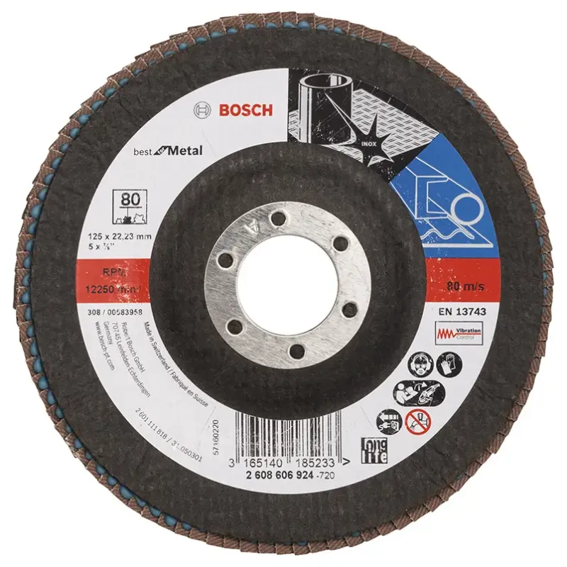 Bosch Lamelslibeskive  :mt ø125x22mm K80 Skrå 2608606924