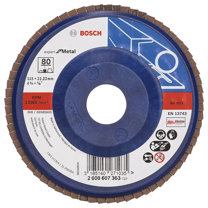 Bosch Lamelslibeskive  :mt ø115x22mmk80 Flad 2608607363