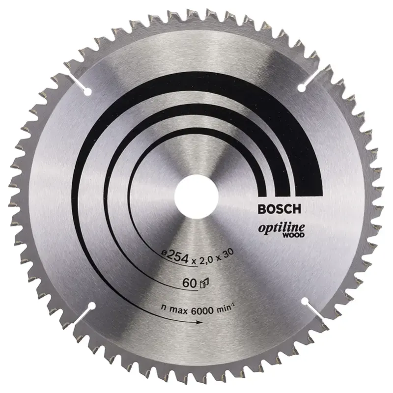 Bosch Rundsaklinge 254x30mm 60t -5gr Træ 2608640436