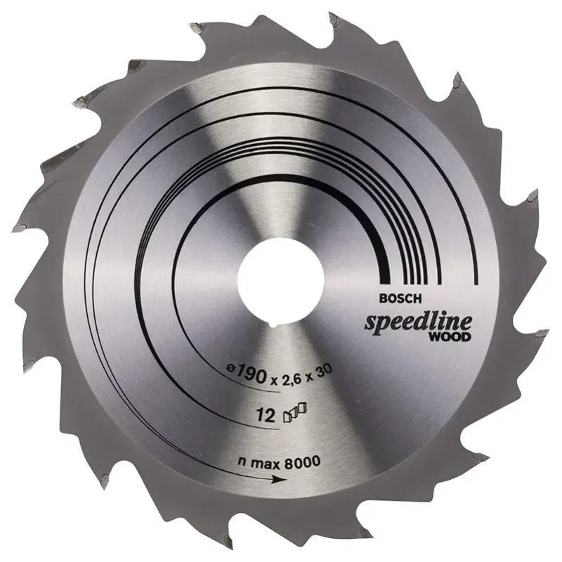 Bosch Rundsavsklinge Speedline Wood 190x30mm 12t 2608640800