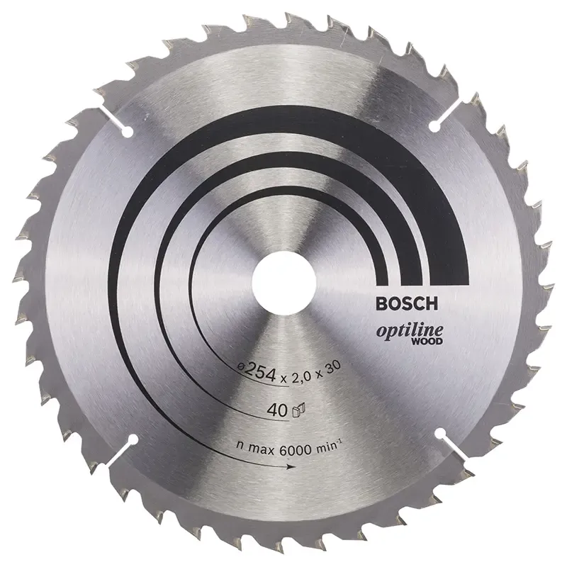 Bosch Rundsavsklinge 254x30mm 40t 10gr Træ 2608640438