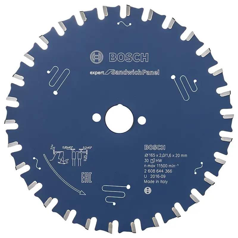 Bosch Rundsavsklinge 165x2 0x20mm 30t Exp Sandwich 2608644366