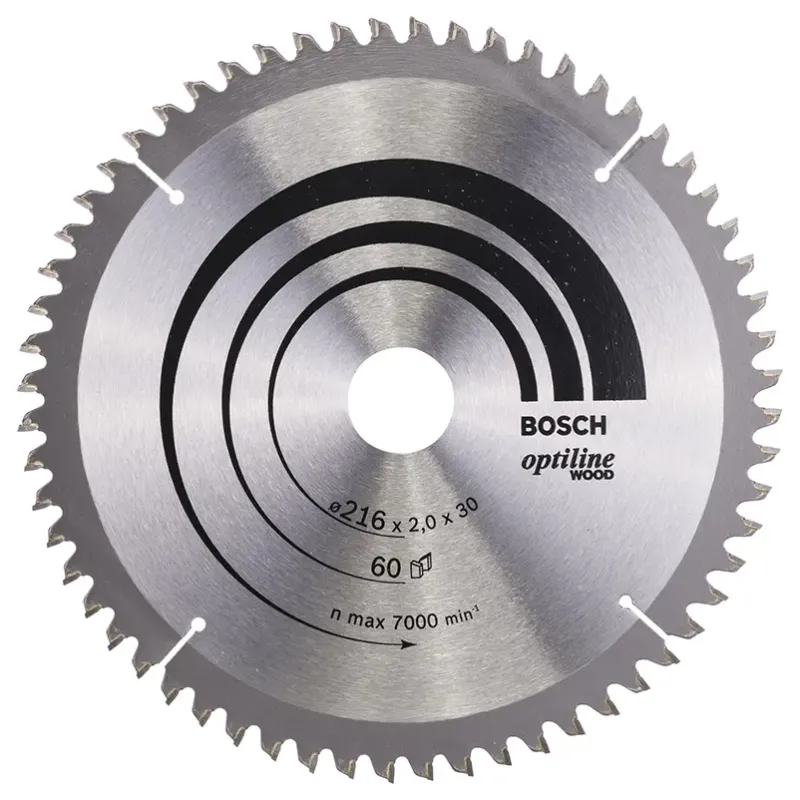 Bosch Rundsavsklinge ø216x30mm 60   -5gr Træ 2608640433
