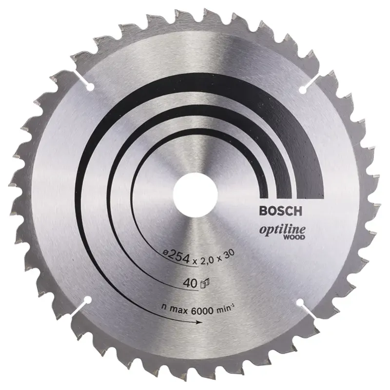Bosch Rundsavsklinge ø254x30mm 40   -5gr Træ 2608640435