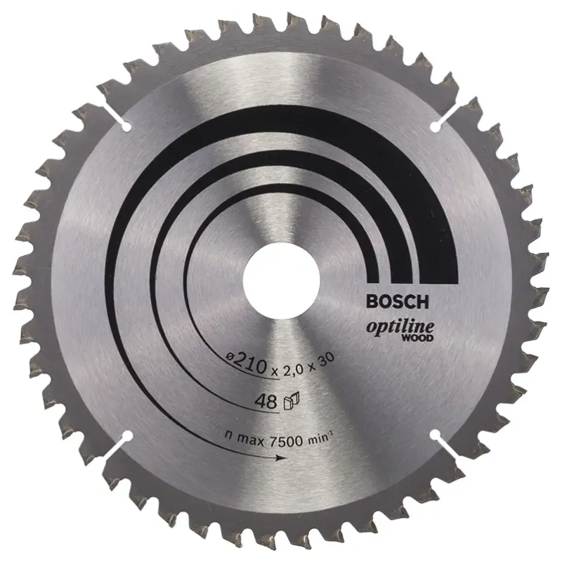 Bosch Rundsavsklinge   210   30mm 48   -5gr Træ 2608640430
