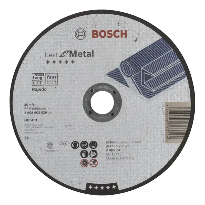 Bosch Skæreskive A46v     180x1 6mm Lige 2608603520