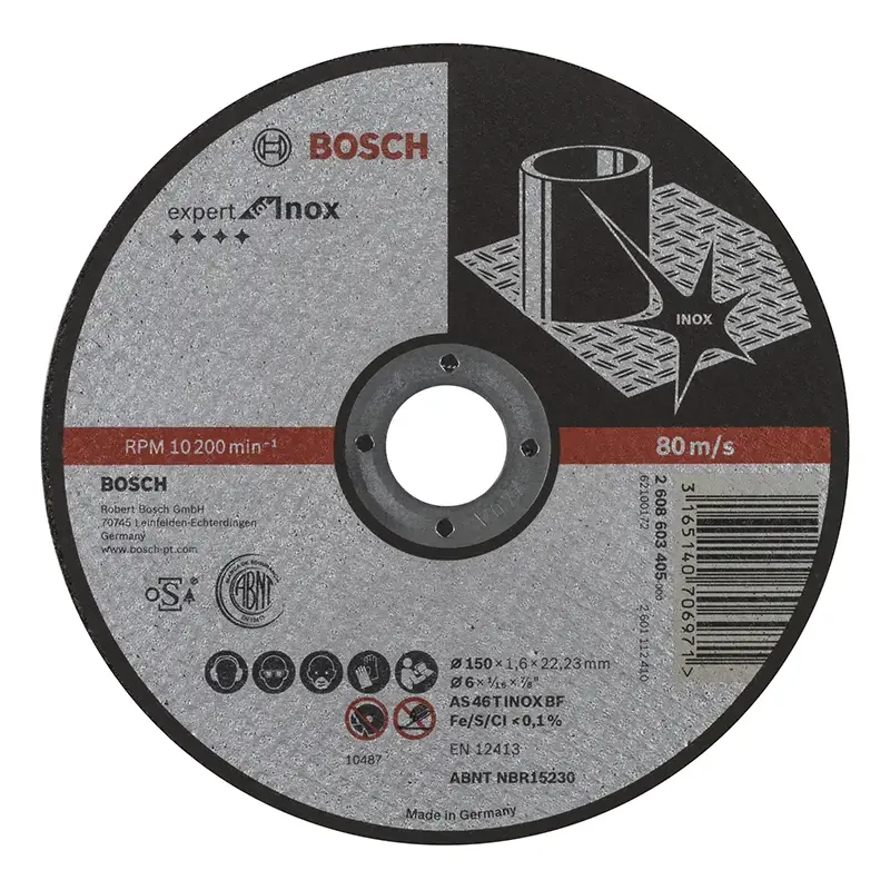 Bosch Skæreskive Exp Inox 150x1 6mm Lige 2608603405