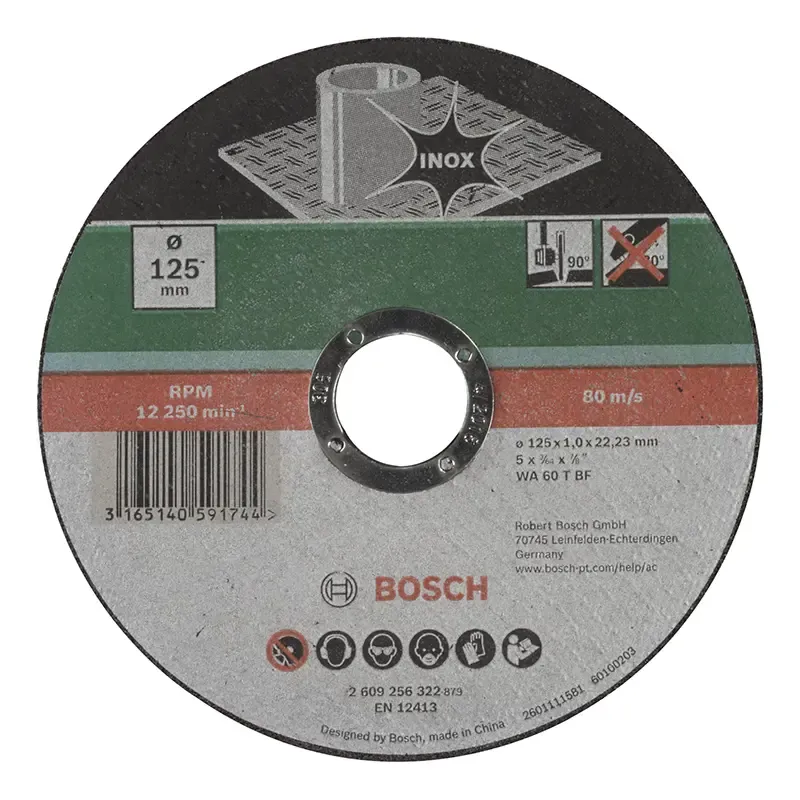 Bosch Skæreskive Inox 125x1 0mm Lige 2609256322