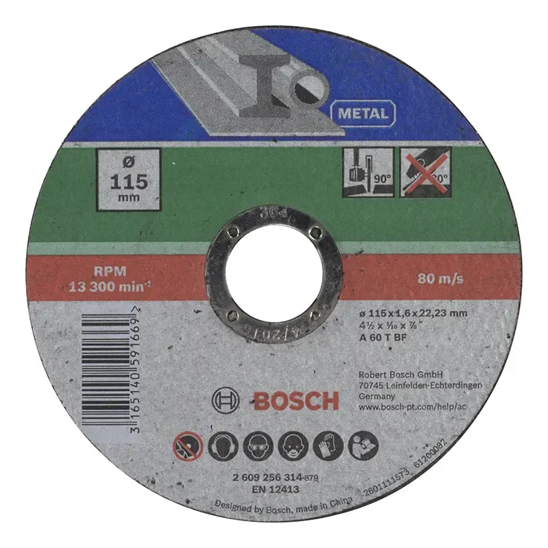 Bosch Skæreskive Metal 115x1 6mm Lige 2609256314