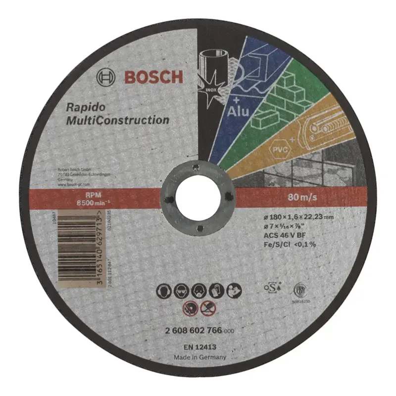 Bosch Skæreskive Rapido 180x1 6mm Multiconstru 2608602766