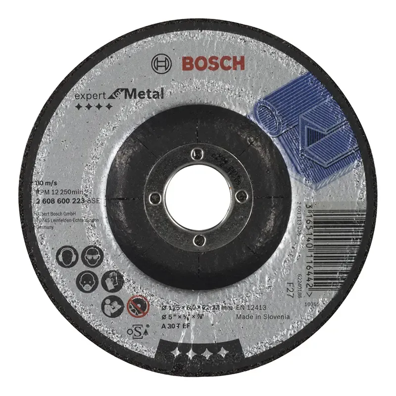 Bosch Skrubskive 125x6mm Metal K30 2608600223