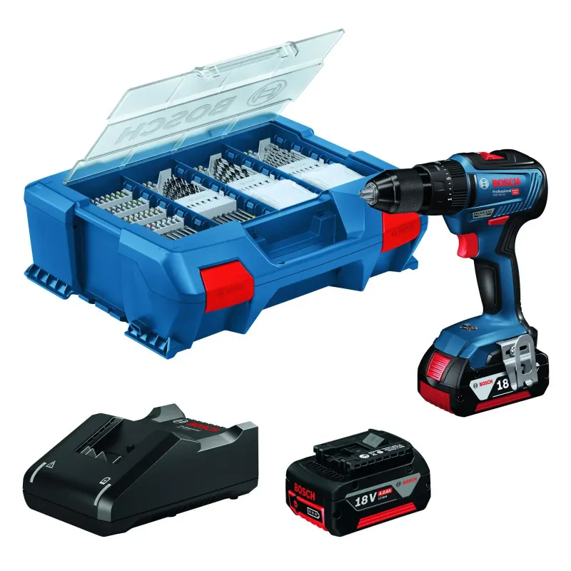 Bosch Slagboremaskine Gsb 18v-55 2x4ah 82ac Lc 06019h530a