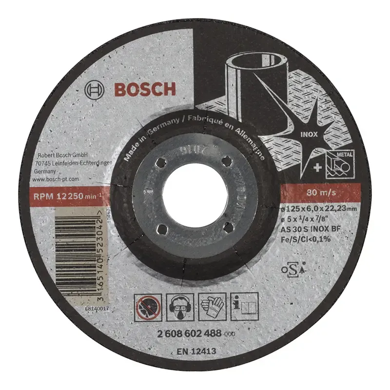 Bosch Slibeskive Inox 125x6mm 2608602488