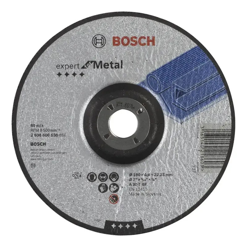 Bosch Slibeskive Metal   180 Mm 2608600538
