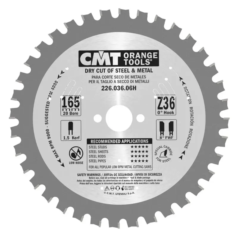 Cmt Klinge 165x1 5x15 87 Z36 Dry Cut 226 036 06
