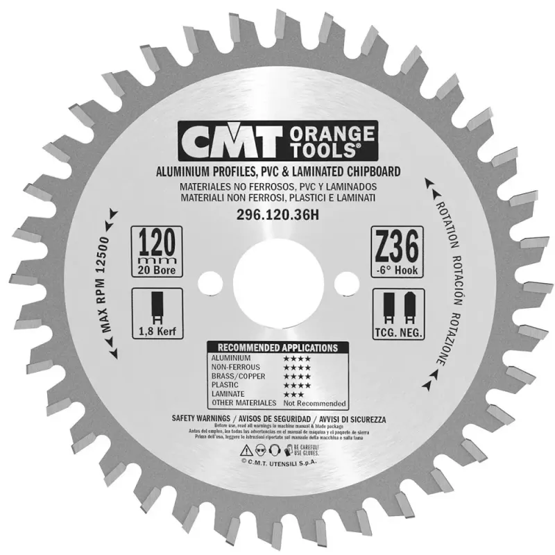 Cmt Klinge 120x1 8x20 Z36 Ne Neg 296 120 36h