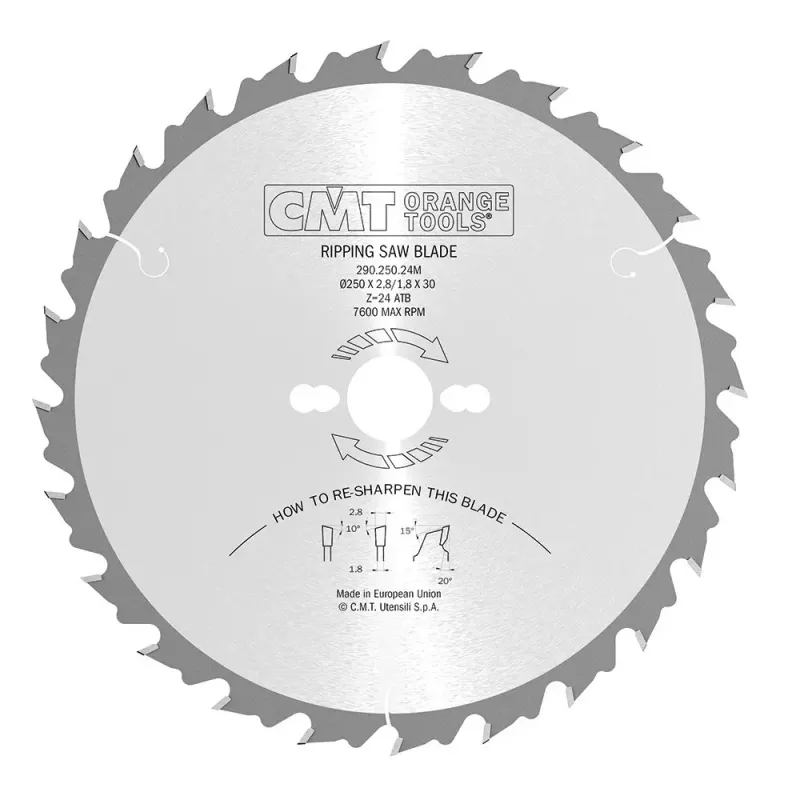Cmt Klinge 250x2 8x30 Z24 Wb 290 250 24m