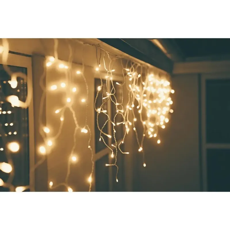 Dga Lyskæde 200led   230   Sort 390cm
