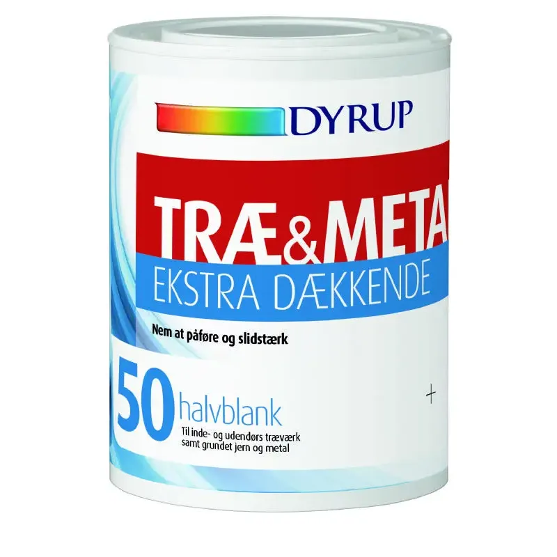Dyrup Træ   Metal 50 Ekstra Dækkende Hvid   75lt