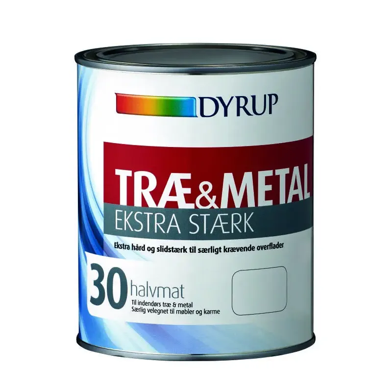 Dyrup Træ Metal Ekstra Stærk Halvmat Hvid 1lt