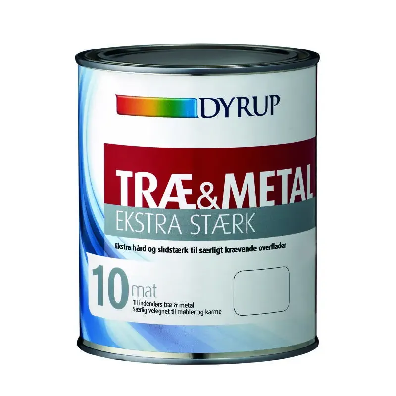 Dyrup Træ Metal Ekstra Stærk Mat Hvid 1lt