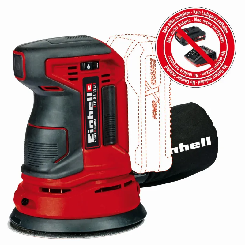 Einhell Akku-excentersliber ø125 Mm 18   Li-ion Solo Te-rs 18 Li-solo