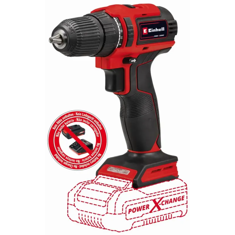 Einhell Te-cd 18 40 Li Akku Bore Skruemaskine 18v   Batteri Og Lader 4513997