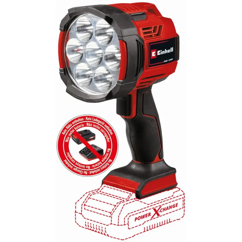 Einhell Te-cl 18 2500 Akku Led Håndlygte 2500 Lm 18v   Batteri Og Lader