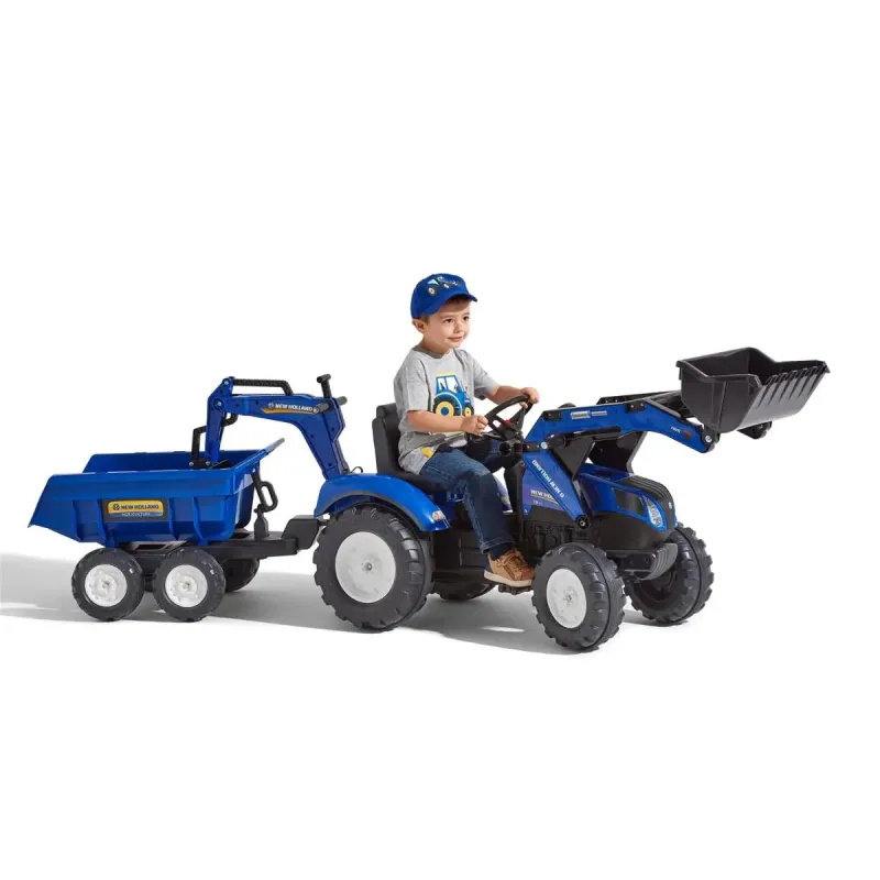 Falk New Holland Rendegraver Inkl  Vogn Med Tiplad
