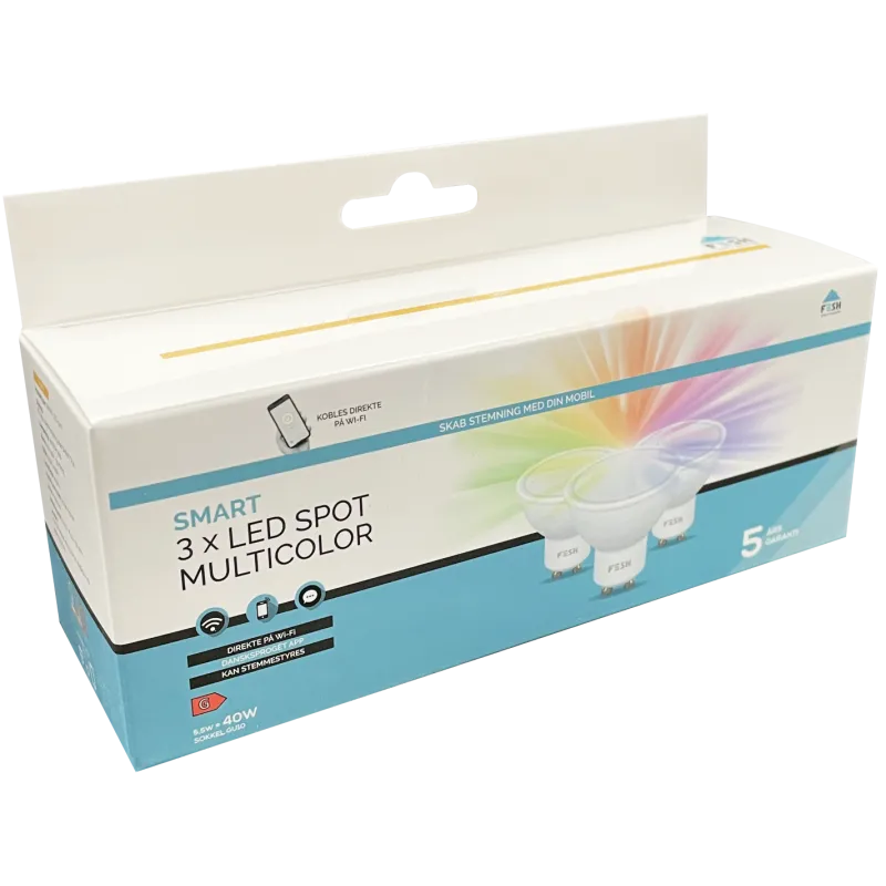 Fesh Smart Home Led Spot   Pak Multicolor Gu10 5w   50