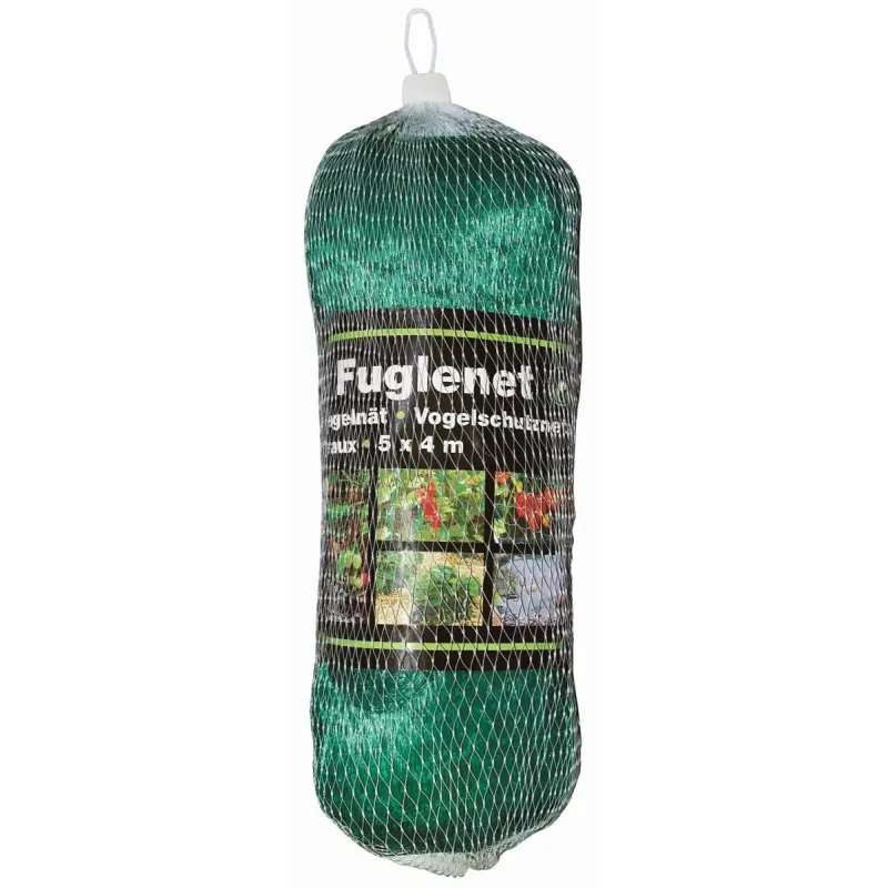 Fuglenet 10x15mm Grøn Plast  4x5m 228-982