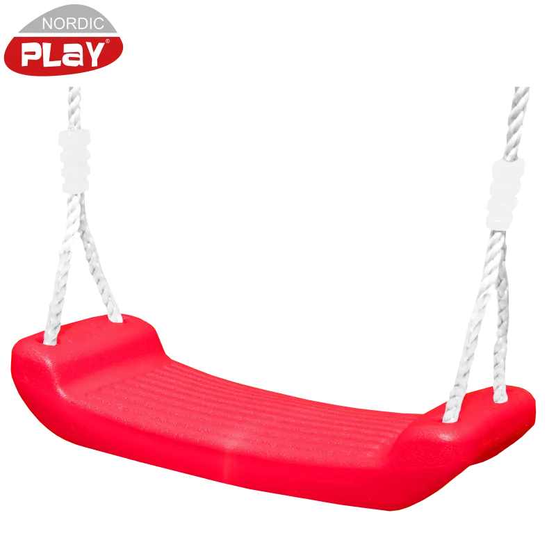 Gyngesæde   Plast Rød   Reb