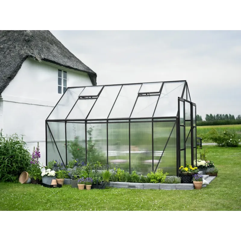 Halls Drivhus Magnum 128 Sort     Mm Poly  F09945