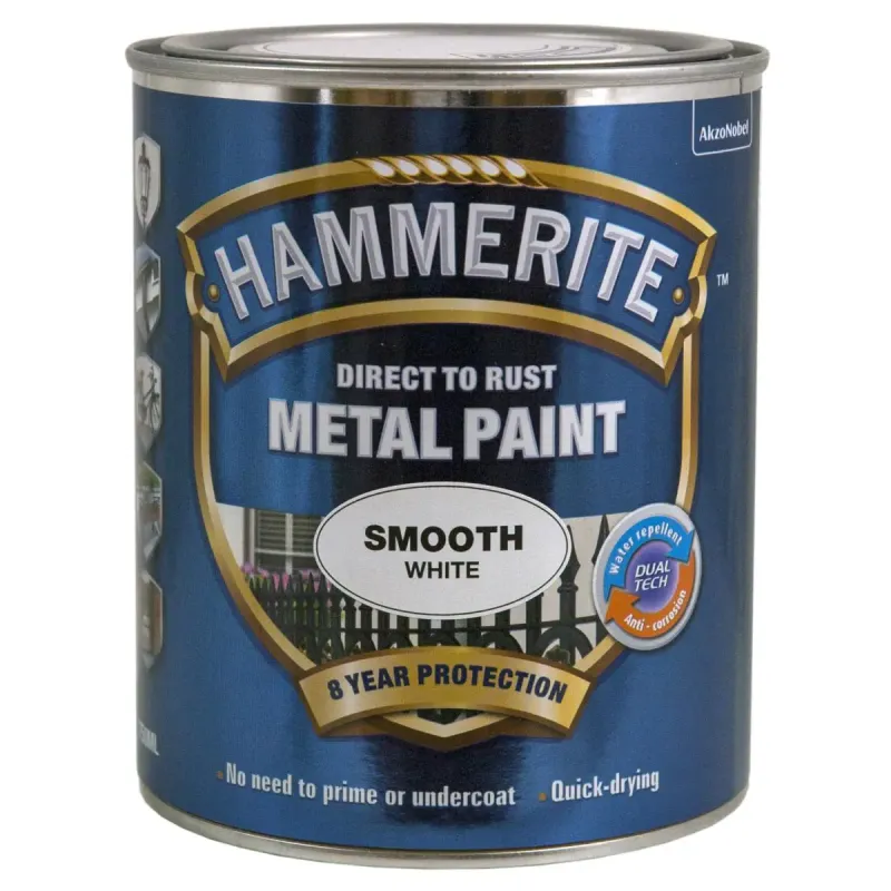Hammerite Glat-effekt Hvid 750ml