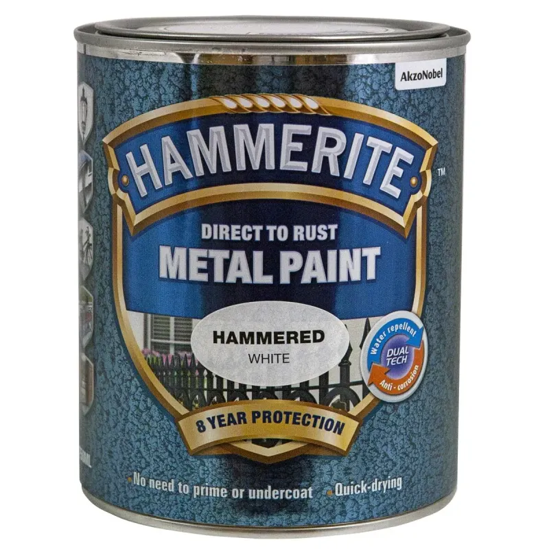 Hammerite Hammer-effekt Hvid 750ml