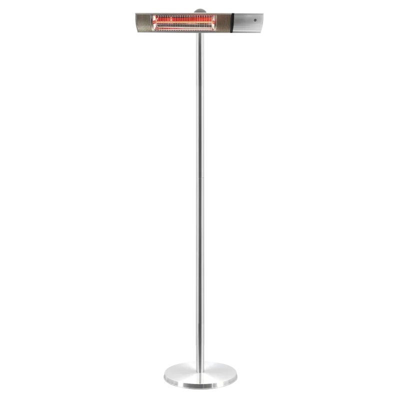 Hortus Terrassevarmer Gulvmodel Gt 500 1000 1500w Sølv Inkl  Fjernbetjening