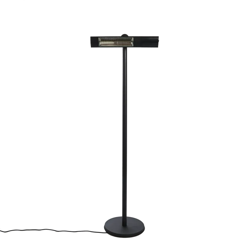 Hortus Terrassevarmer Gulvmodel Gt 500 1000 1500w Sort Inkl  Fjernbetjening