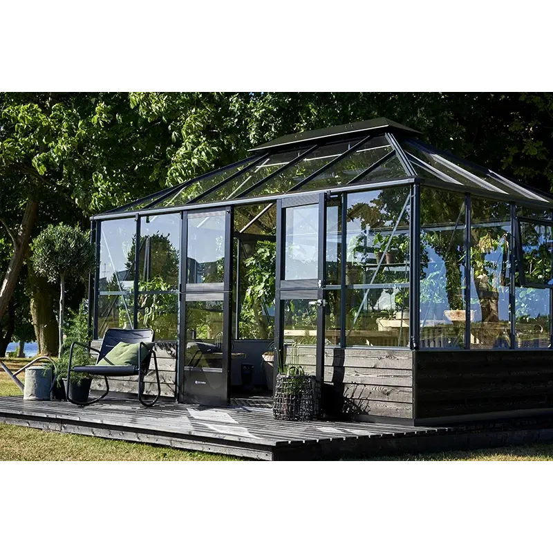Juliana Grand Oase 13   Mâ  Antracitgrå     Mm Hærdet Glas Til Mursokkel